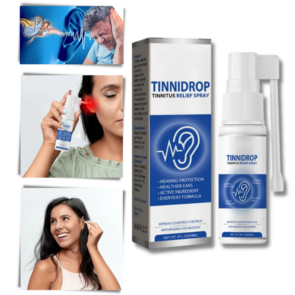 TinniDrop 60ml - Gotas para el Alivio del Zumbido en los Oídos