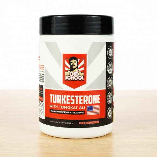 TURKESTERONE + TONGKAT ALI "OLD SCHOOL" (120 Cápsulas) - POTENCIADOR DE TESTOSTERONA PREMIUM