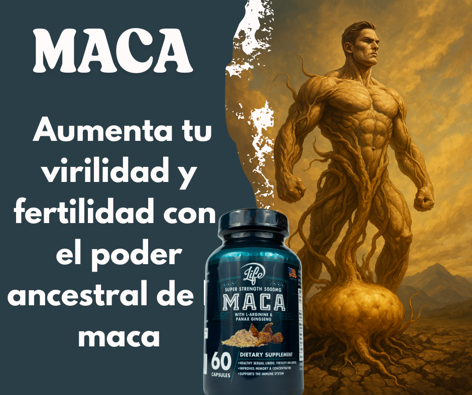 MACA SUPER STRENGTH 500MG LIFE – POTENCIADOR DE ENERGIA, LIBIDO Y ENFOQUE