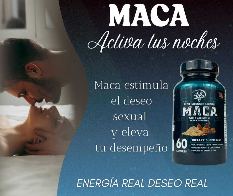 MACA SUPER STRENGTH 500MG LIFE – POTENCIADOR DE ENERGIA, LIBIDO Y ENFOQUE