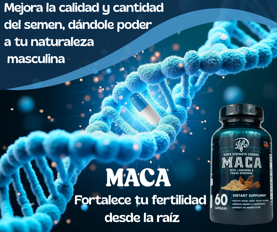 MACA SUPER STRENGTH 500MG LIFE – POTENCIADOR DE ENERGIA, LIBIDO Y ENFOQUE